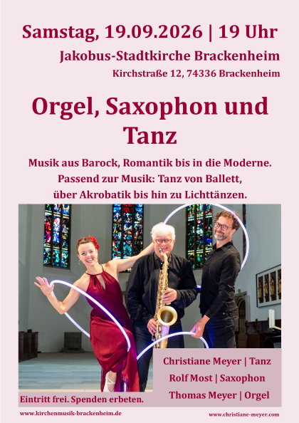 Orgel, Saxophon und Tanz